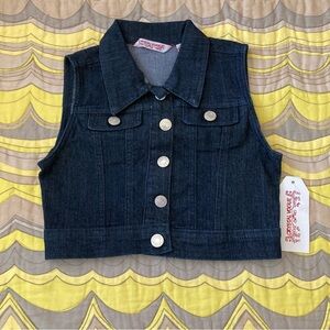Crystal Vogue Girl Denim Dark Vest | NWT | Size S\4